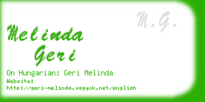 melinda geri business card